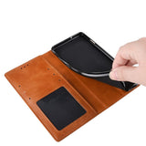 Tuff-Luv Horizontal Flip Leather Case with Wallet for iPhone 11 Pro Brown M1348