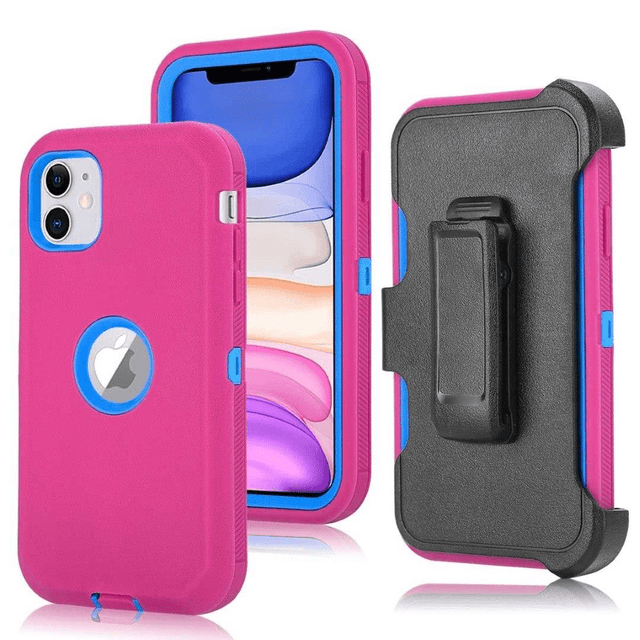Tuff-Luv Armour Tuff Rugged Case for iPhone 11 (Pink/Blue) M1404