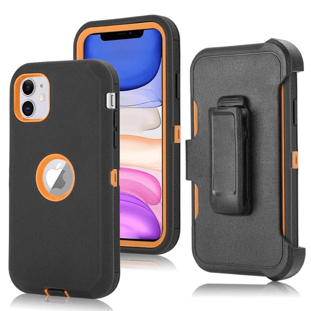 Tuff-Luv Armour Tuff Rugged Case for iPhone 11 (Black/Orange) M1406