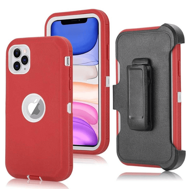 Tuff-Luv Armour Tuff Rugged Case for iPhone 11 Pro (Red/White) M1408