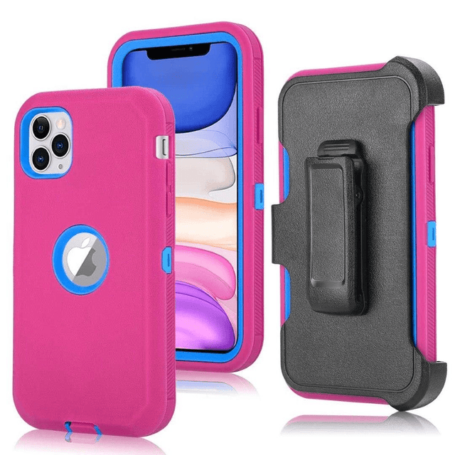 Tuff-Luv Armour Tuff Rugged Case for iPhone 11 Pro (Pink/Blue) M1410