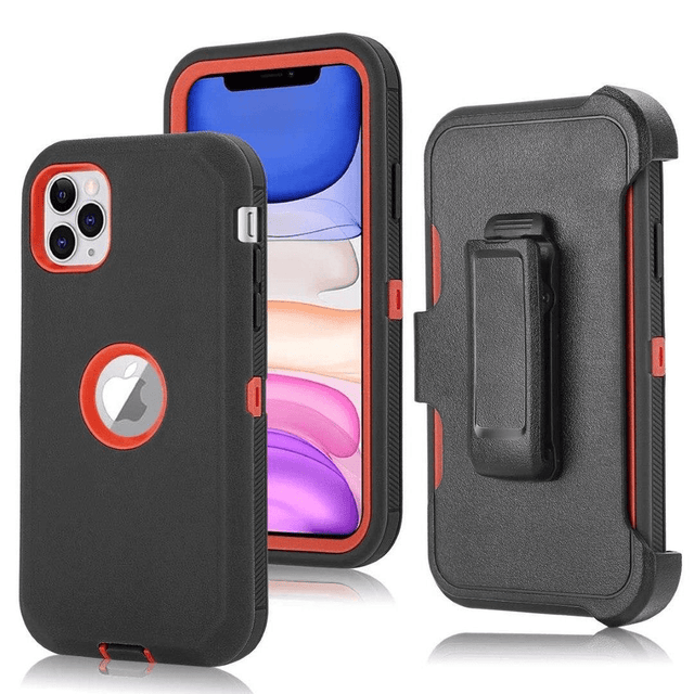 Tuff-Luv Armour Tuff Rugged Case for iPhone 11 Pro Max (Black/Red) M1418