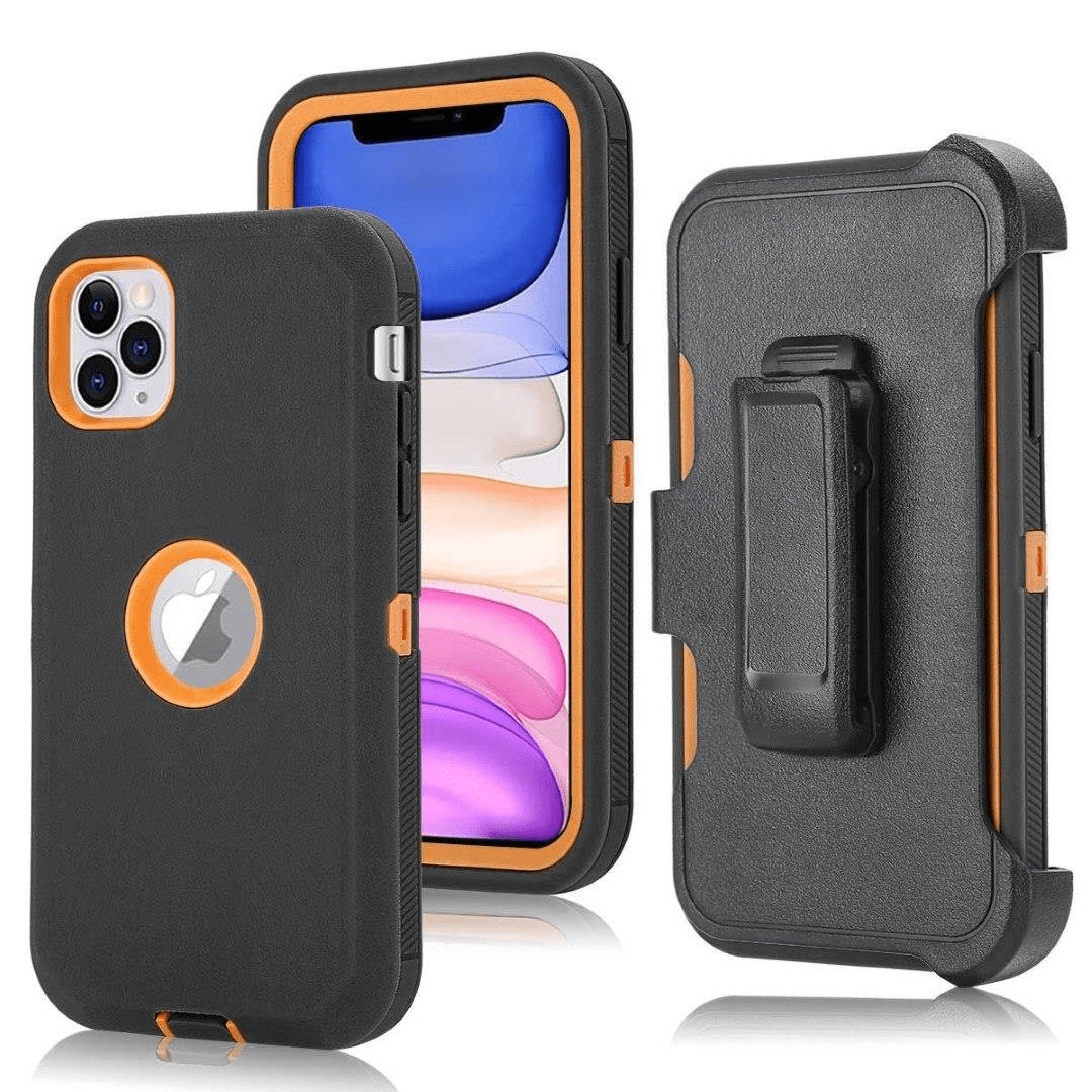 Tuff-Luv Armour Tuff Rugged Case for iPhone 11 Pro Max (Black/Orange) M1420