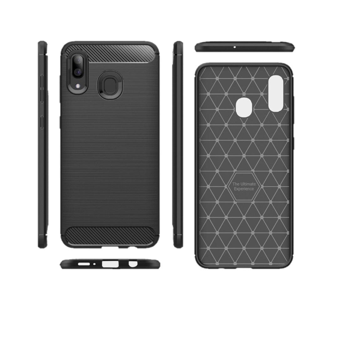 Tuff-Luv TPU Protective Shockproof Back Cover Case for Samsung Galaxy A30 Black M843