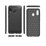 Tuff-Luv TPU Protective Shockproof Back Cover Case for Samsung Galaxy A30 Black M843