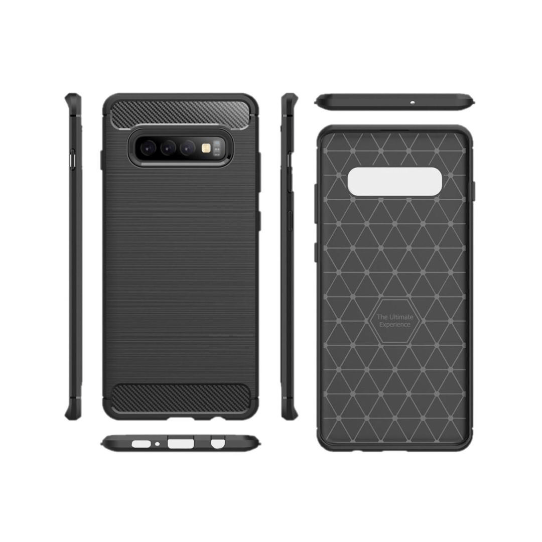 Tuff-Luv Armour Protective Shockproof Shell Case for Samsung Galaxy S10 Plus Black M849