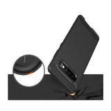 Tuff-Luv Armour Protective Shockproof Shell Case for Samsung Galaxy S10 Plus Black M849