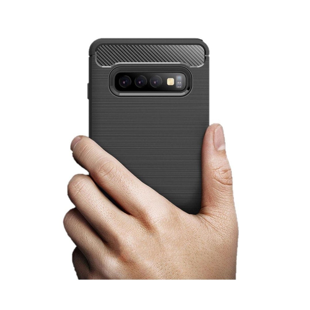 Tuff-Luv Armour Protective Shockproof Shell Case for Samsung Galaxy S10 Plus Black M849