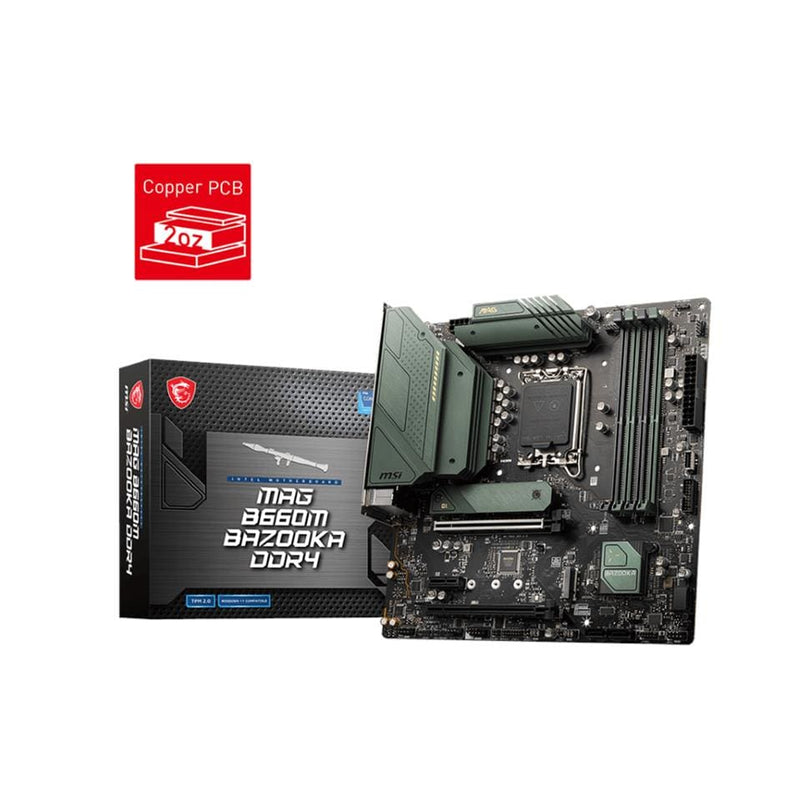MSI Mag B660M Bazooka DDR4 Intel LGA 1700 micro ATX Motherboard MAG B660M BAZOOKA DDR4