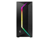 MSI MAG VAMPIRIC 100R 'V100R' Mid Tower Gaming 'Black, 1x 120mm ARGB PWM Fan, 1x 120mm PWM Fan, RGB Front Panel, Tempered Glass Panel, ATX, mATX, mini-ITX'