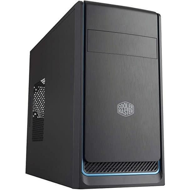 Cooler Master MasterBox E300L Mini Tower Black Blue Home or Office PC Case MCB-E300L-KN5N-B01