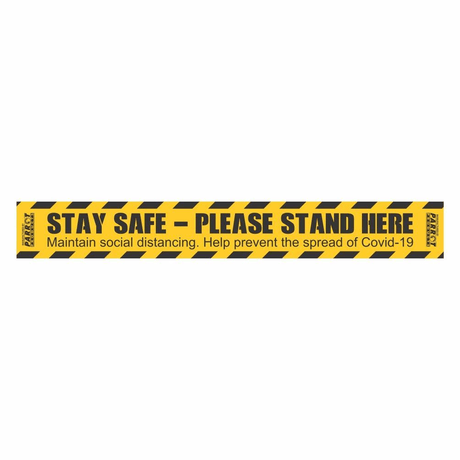 Parrot Covid-19 Social Distancing Floor Graphic 600x80mm 10-pack MEDSD01
