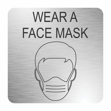 Parrot Face Mask Safety Sign 210x210mm Brushed ACP MEDSS02