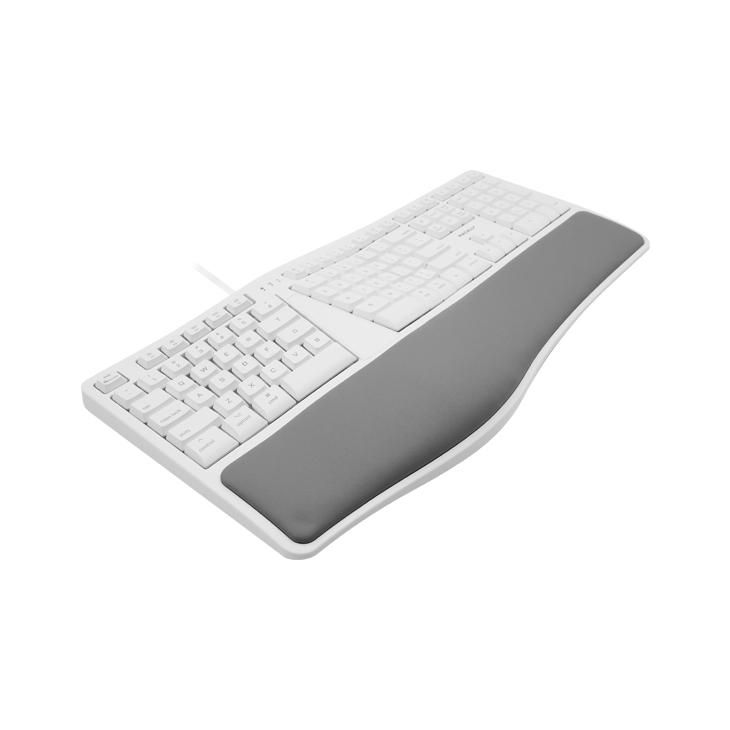 Macally Ergonomic Wired USB-A Keyboard with Palm Rest - MERGOKEY