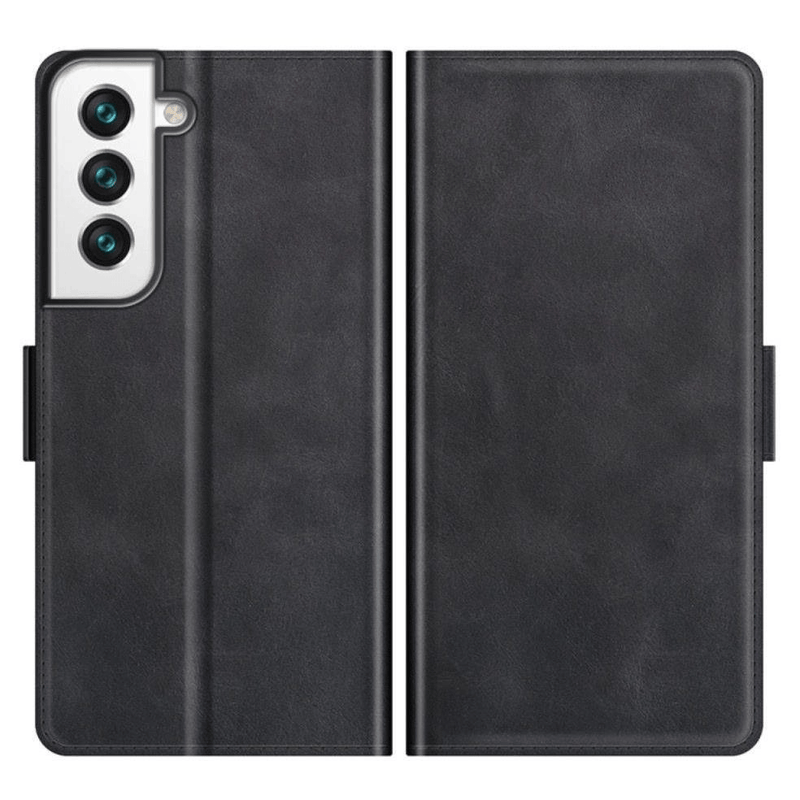 Tuff-Luv Essentials Leather Folio case for Samsung S22 Plus - Black MF1005