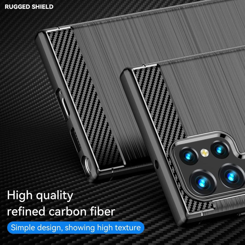 Tuff-Luv Carbon Fibre Effect Armour case Samsung Galaxy S22 Ultra - Black MF1013
