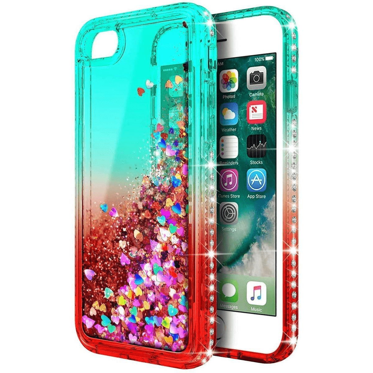 Tuff-Luv Liquid QuickSand Glitter Case for the Apple iPhone SE 2022/2022 and iPhone 7/8 - Gold Venus MF1087