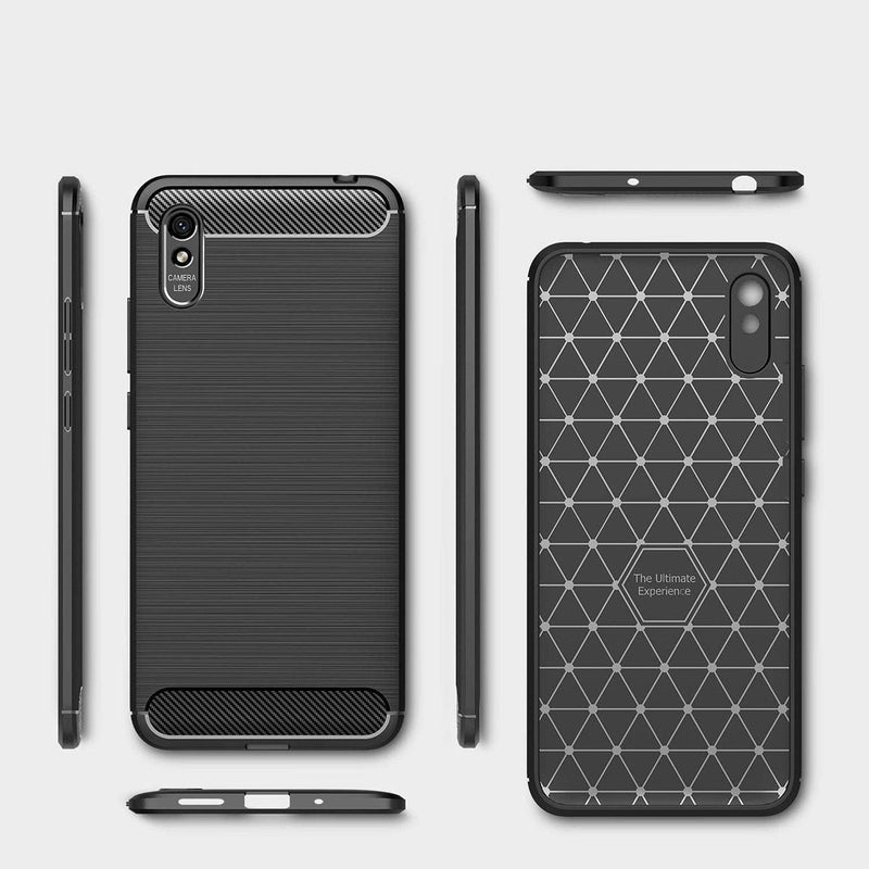 Tuff-Luv Carbon Fibre Style Case Xiaomi Redmi 9A - Black MF541