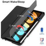 Tuff-Luv Folio Smart Case and Pen Holder for Apple iPad Mini 6 - Black MF666