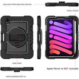 Tuff-Luv Armour Jack Rugged Case and Strap for Apple iPad Mini 6 - Black MF670