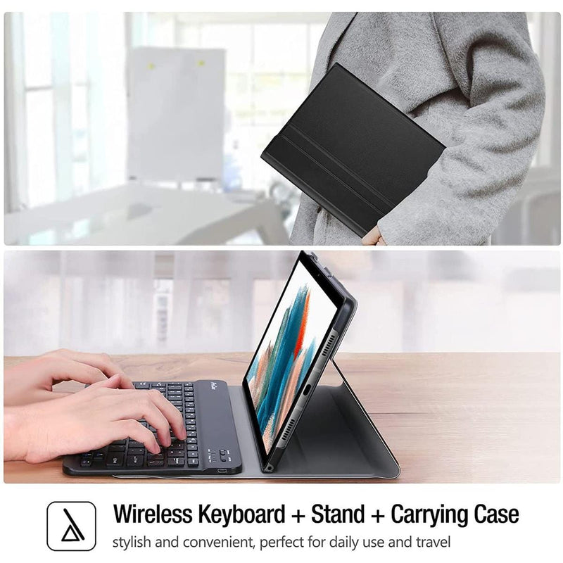 Tuff-Luv Bluetooth Keyboard Case Samsung Galaxy Tab A8 2021 - Black MF905