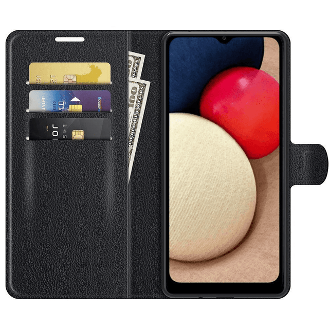 Tuff-Luv Essentials leather folio case & stand for Galaxy A33 5G Black MF969