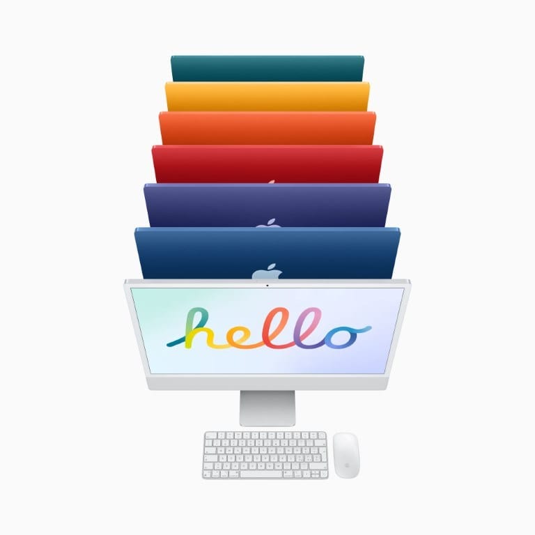 Apple iMac 23.5-inch Retina 4.5K All-in-One PC - Apple M1 512GB SSD 8GB RAM macOS Big Sur MGPD3