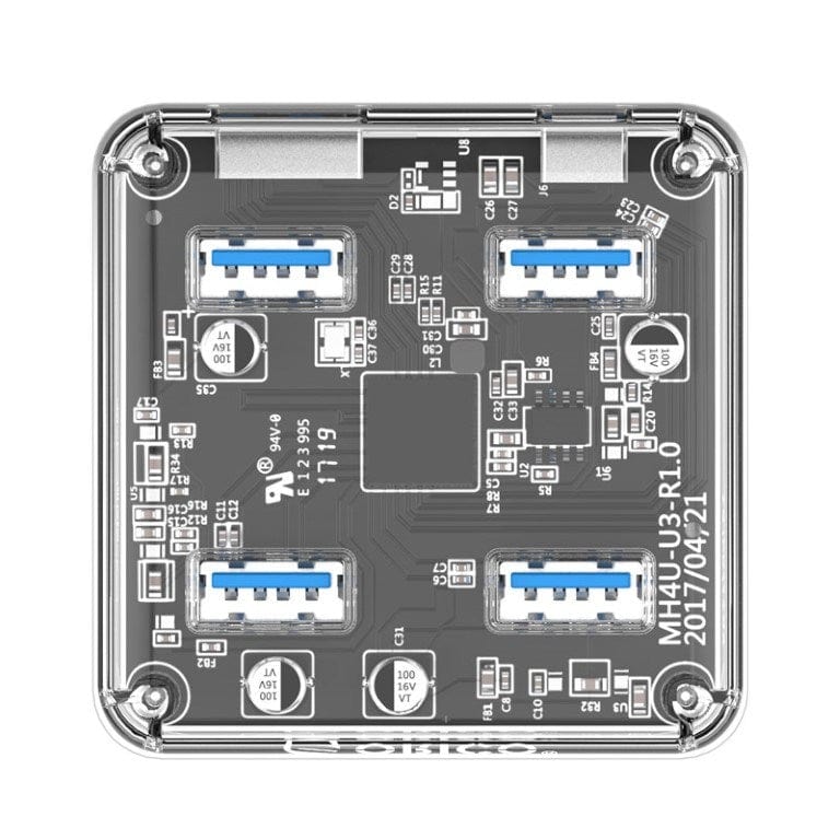 Orico 4 Port 3.0 Transparent Hub MH4U-U3-10-CR-BP