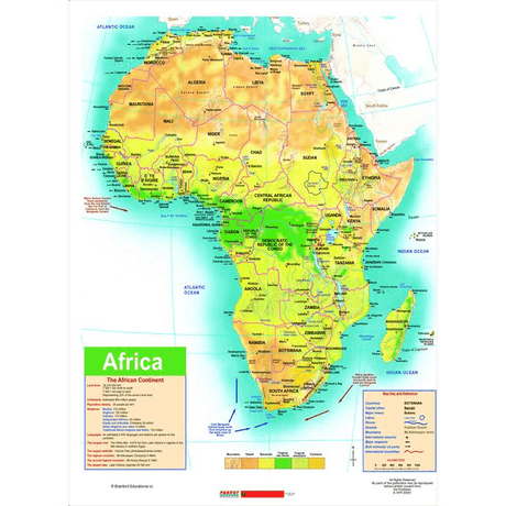 Parrot Africa General Educational Map 1200x900mm MP5435