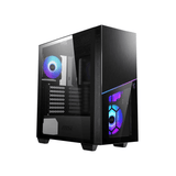 MSI MPG SEKIRA 100R 'S100R' Mid Tower Gaming Computer Case 'Black, 4x 120mm ARGB, Mystic Light Sync, 8 Channel ARGB Hub, USB Type-C, Tempered Glass Panels, ATX, mATX, mini-ITX'