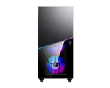 MSI MPG SEKIRA 100R 'S100R' Mid Tower Gaming Computer Case 'Black, 4x 120mm ARGB, Mystic Light Sync, 8 Channel ARGB Hub, USB Type-C, Tempered Glass Panels, ATX, mATX, mini-ITX'