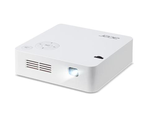 Acer C202i Data Projector 300 ANSI Lumens DLP WVGA (854x480) Portable Projector White MR.JR011.001