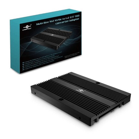 Vantec Multi-Size M.2 NVMe to U.2 (SFF-8639) 2.5-inch SSD Adapter Black MRK-NVM2U2-BK