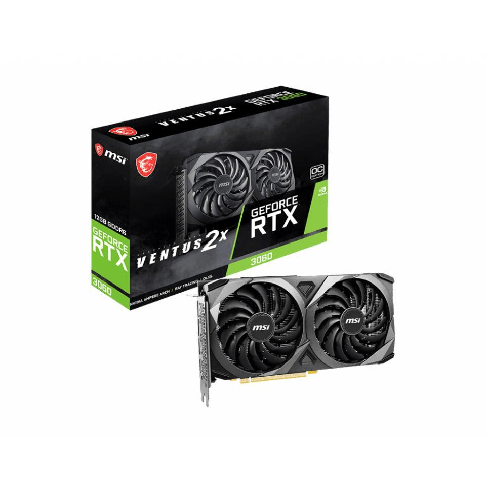 MSI RTX 3060 Ventus 2X OC LHR 12GB GDDR6 Graphic Card MSI MSI RTX 3060 Ventus 2X OC LHR 12GB GDDR6 Graphic Card MSI
