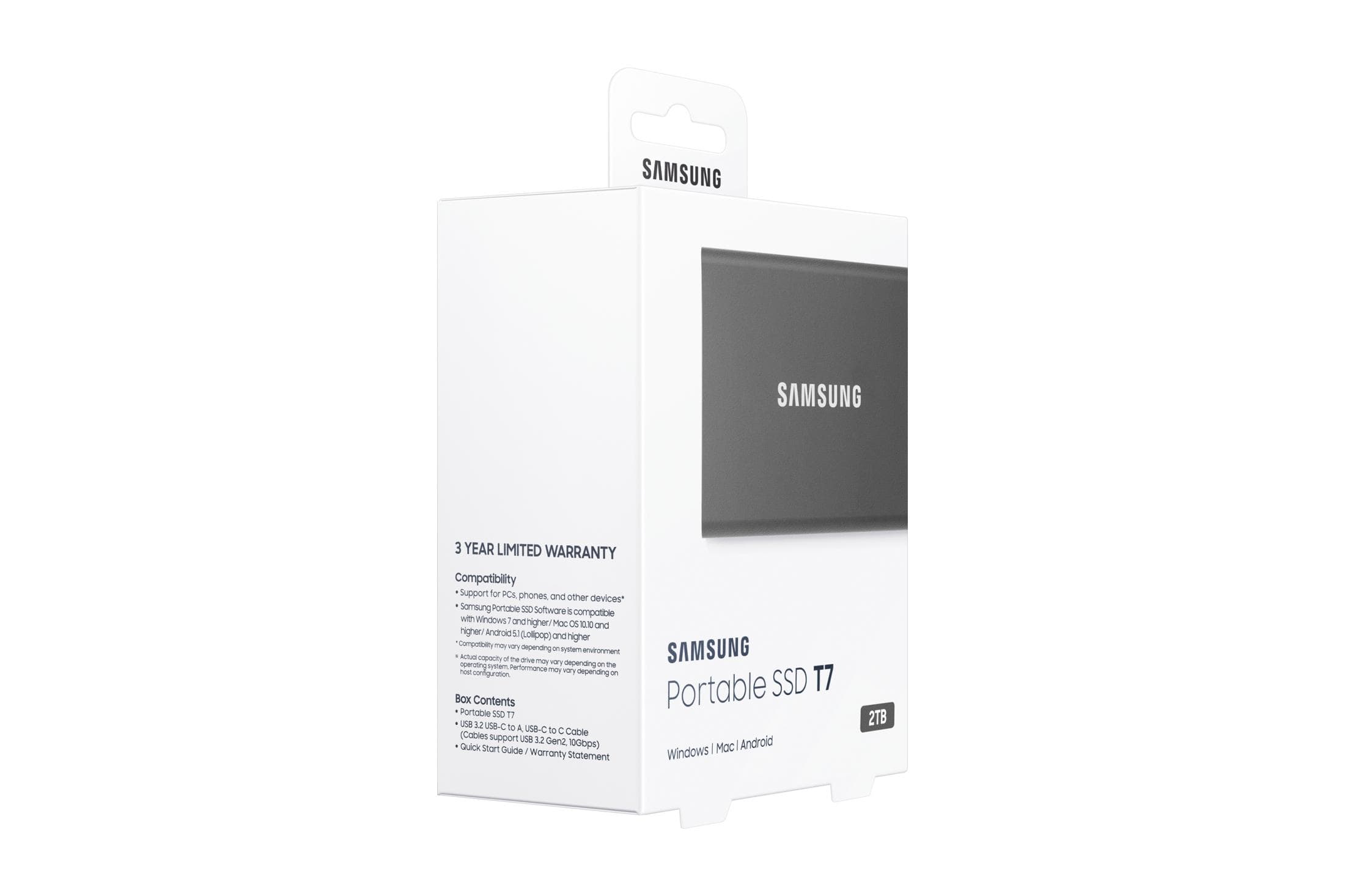 Samsung Portable SSD T7 2000 GB Grey – FirstShop
