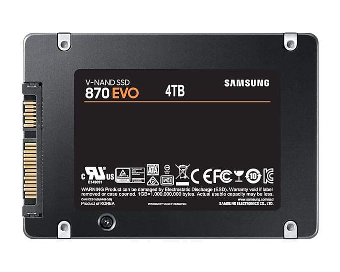 ➁-WA554-SAMSUNG SATA M.2 128GB SSD 4点 Samsung 870 EVO 2.5 4000 GB Serial ATA III V-NAND MLC – FirstShop