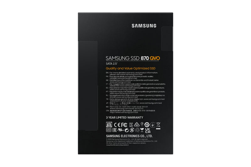 Samsung 870 QVO MZ-77Q2T0 2.5-inch 2TB Serial ATA III V-NAND MLC Internal SSD MZ-77Q2T0BW