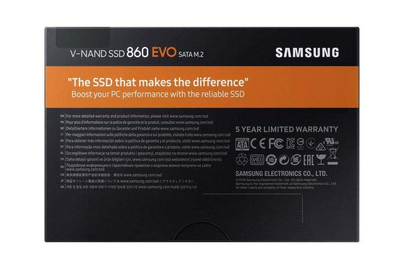 Samsung 860 EVO M.2 1TB Serial ATA III V-NAND MLC Internal SSD MZ-N6E1T0BW