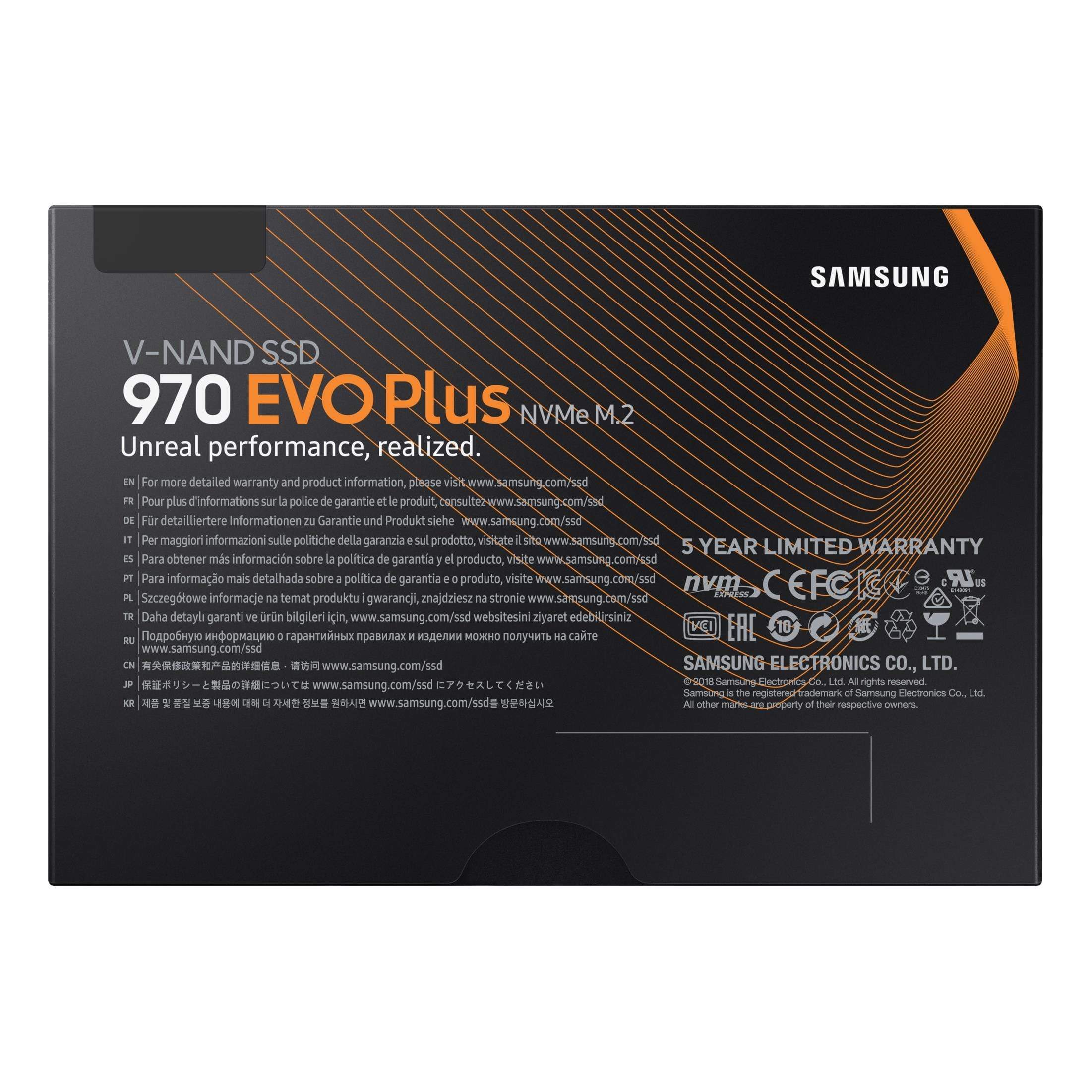 Samsung 970 EVO Plus M.2 1TB PCIe 3.0 V-NAND MLC NVMe Internal SSD