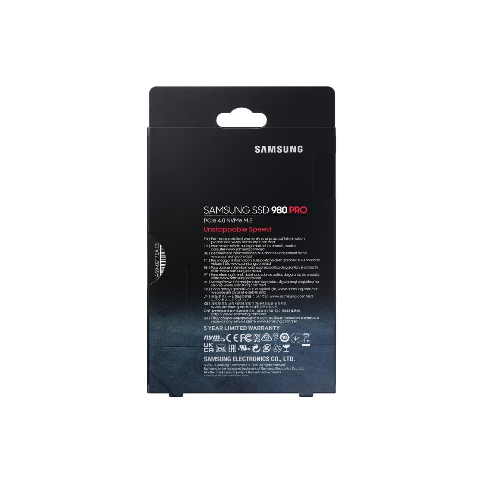Samsung 980 PRO 1TB M.2 SSD 1TB ① Samsung 980 Pro M.2 1TB PCI Express 4.0 Internal SSD MZ-V8P1T0BW