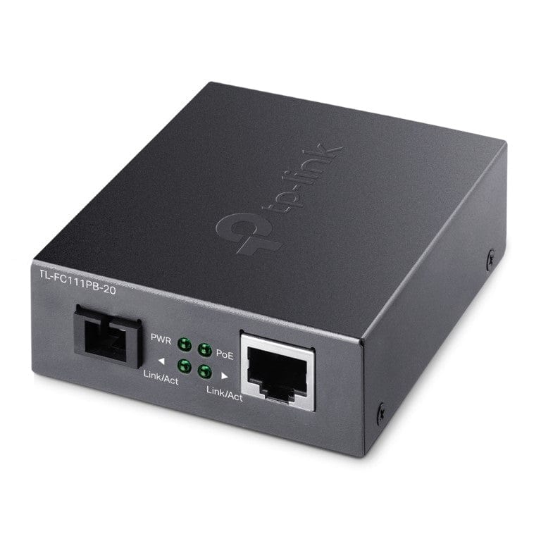 TP-Link 10/100Mbps WDM Media Converter with 1-port PoE NET-TL-FC111PB-20