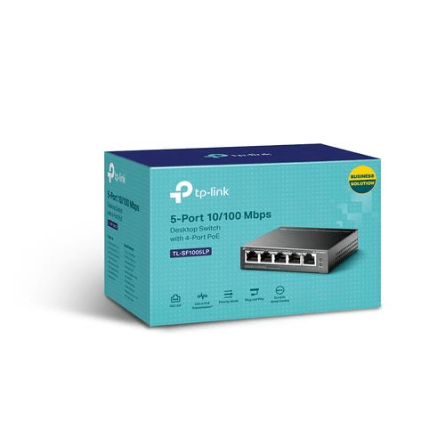 TP-Link 5-port 10/100Mbps Desktop Switch with 4-port PoE NET-TL-SF1005LP