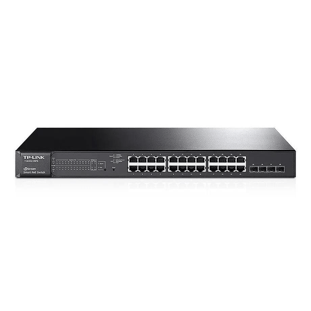 TP-Link JetStream 28-port Gigabit Smart Switch with 24-port PoE+ NET-TL-SG2428P