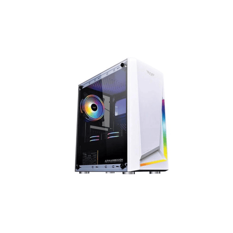 Armaggeddon Nimitz N5 Aurora Micro-ATX Gaming Case (No Fans) - White NIMITZN5WHT