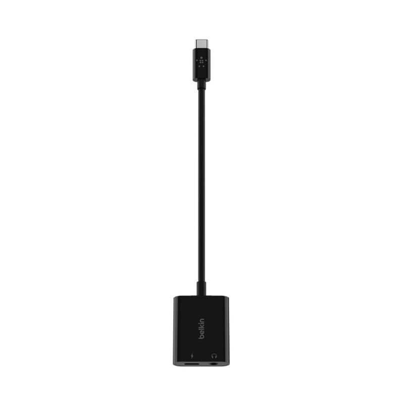 Belkin RockStar 3.5mm Audio with USB-C Charge Adapter Black NPA004BTBK