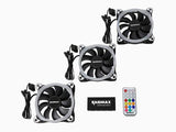 Raidmax NV-R120FBR3 120mm Customizable Addressable RGB LED Case Fan 1200rpm NV-R120FBR3