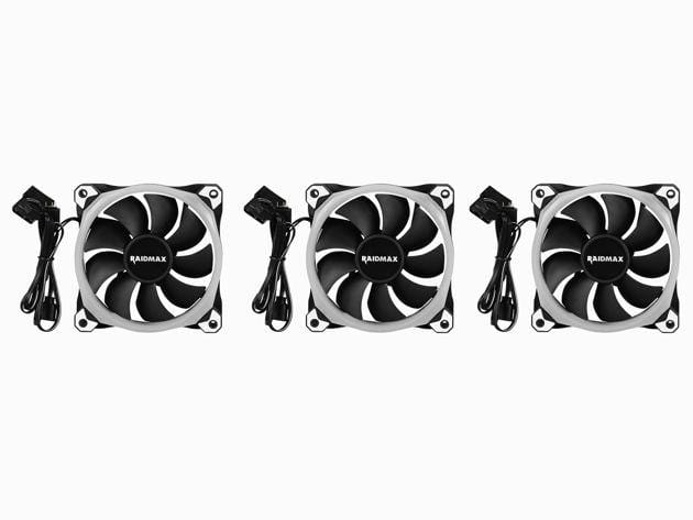 Raidmax NV-R120FBR3 120mm Customizable Addressable RGB LED Case Fan 1200rpm NV-R120FBR3