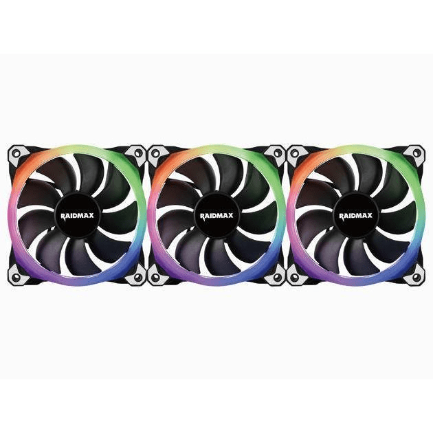 Raidmax NV-R120FBR3 120mm Customizable Addressable RGB LED Case Fan 1200rpm NV-R120FBR3