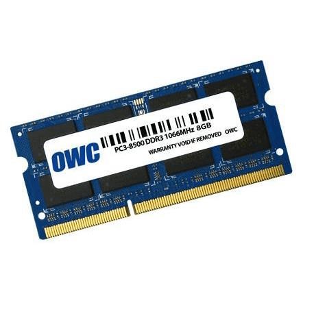 OWC 8GB, PC8500, DDR3, 1066MHz Memory Module 1 x 8 GB OWC8566DDR3S8GB
