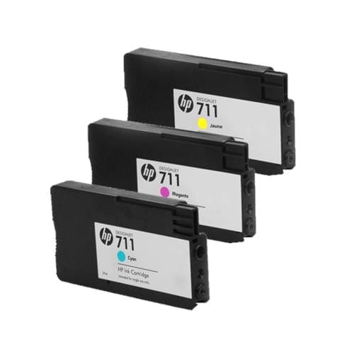 HP 711 29-ml Cyan, Magenta, Yellow Standard Yield Printer Ink Cartridges Original P2V32A 3-pack